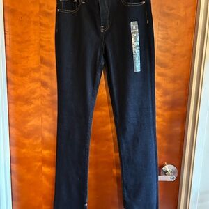 Dark Blue Mid-Rise Skyscraper Jeans